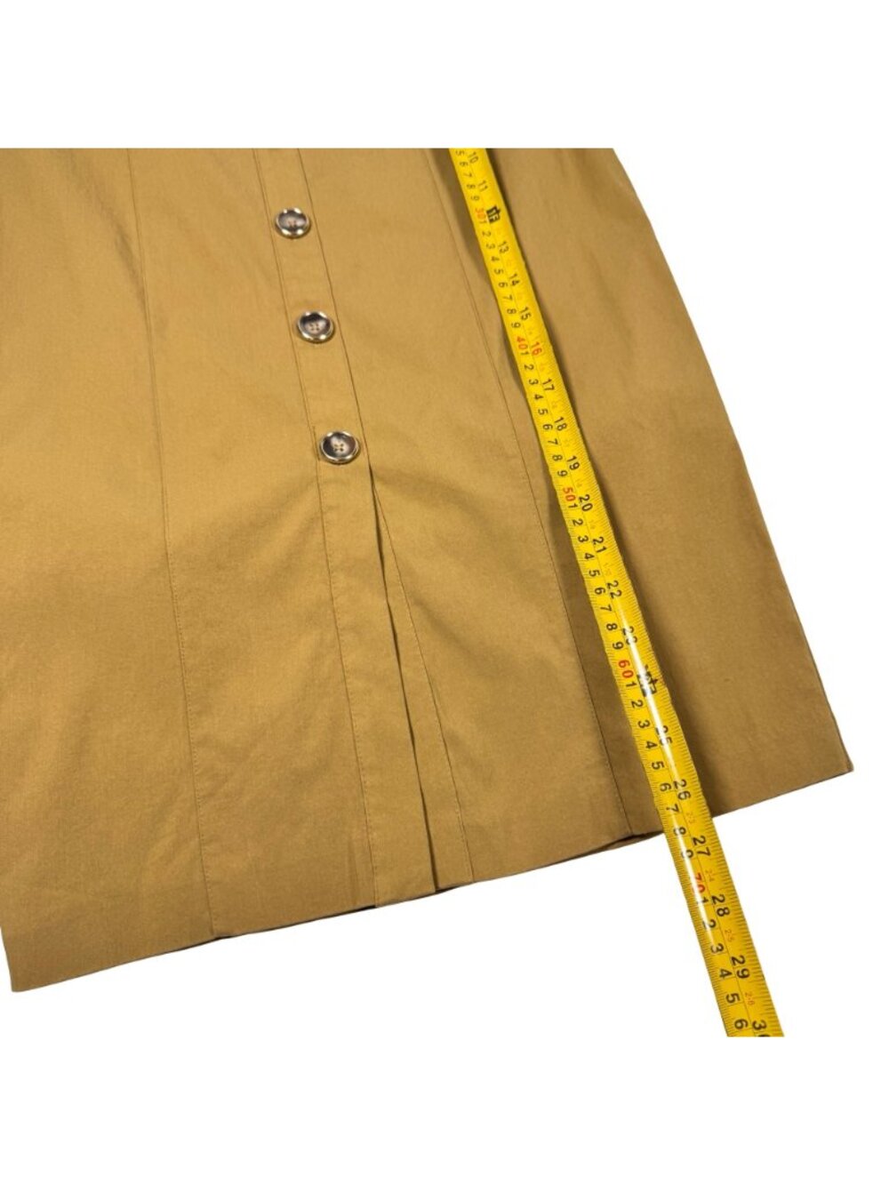 WHBM Button Front Pencil Skirt Sz 6 Knee Length Stretch Preppy Classic - Picture 8 of 12